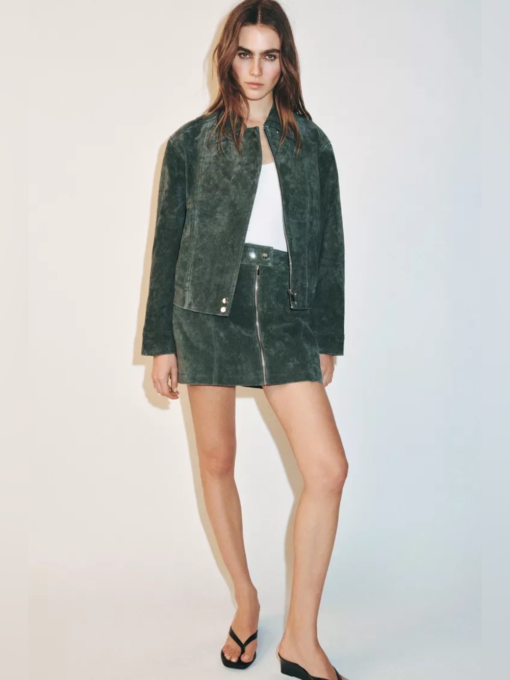 NWT Zara 100% SUEDE LEATHER JACKET